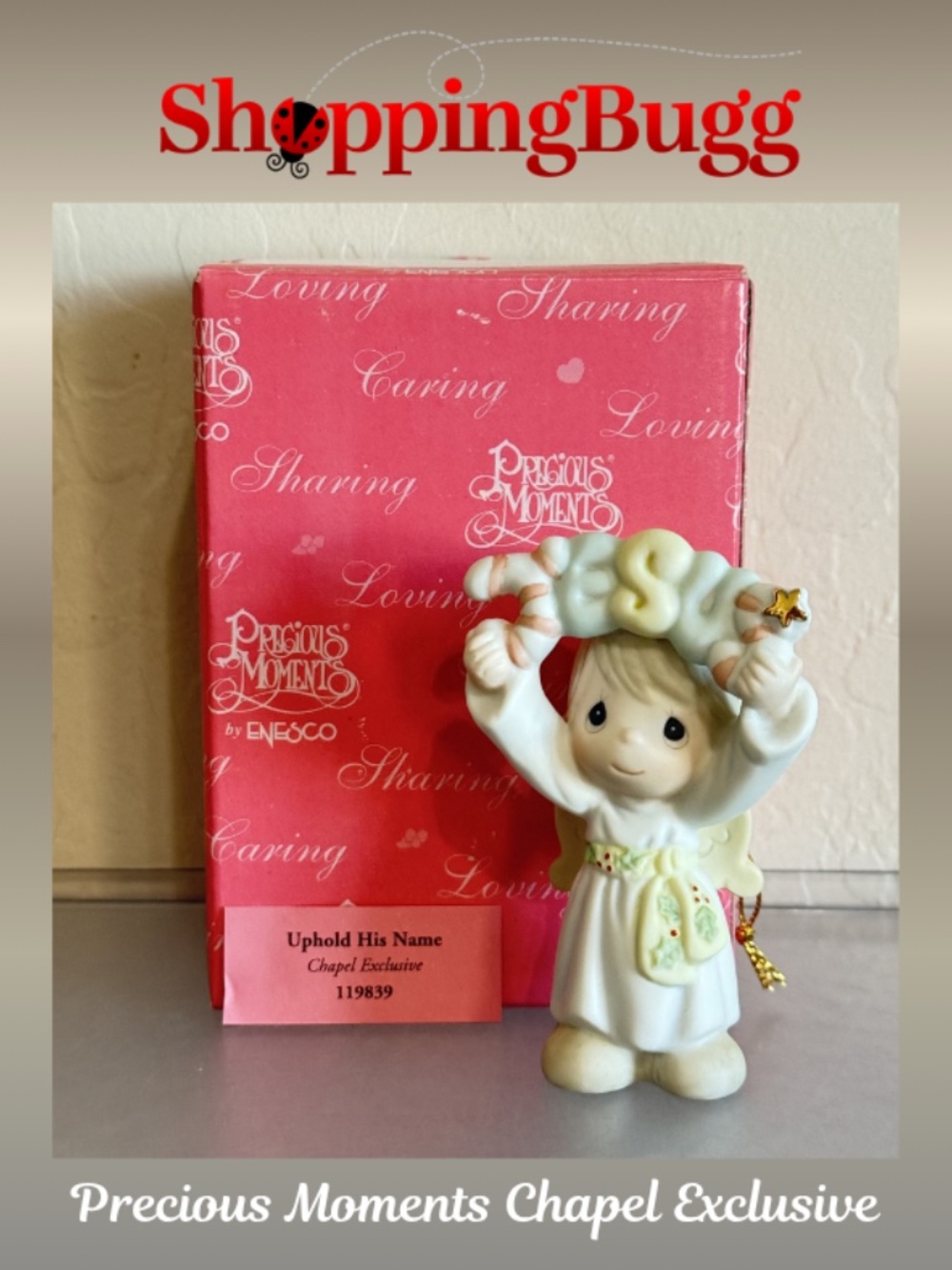 Precious Moments Chapel Exclusive Uphold His Name Hanging Ornament 119839 (1599)